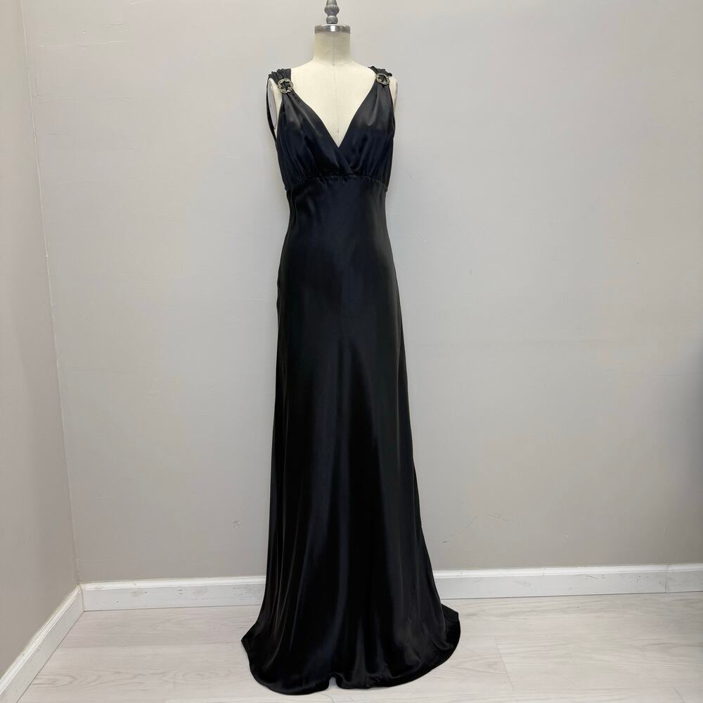 Laundry Black Silk Evening Gown